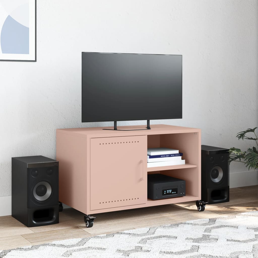 Pink TV Stand 68 x 39 x 43.5 cm Steel
