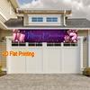Purple Merry Christmas Christmas Yard Banner, Polyester Outdoor Fence Decor Garden Sign