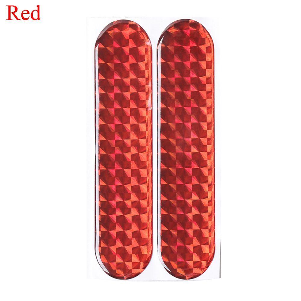 2Pcs Auto Red Night Lamp Door Sticker Warning Tape Car Reflective Strips Safety Mark