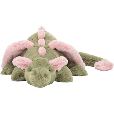 Jellycat Матча Куклы-драконы Плюшевая кукла 10 см в высоту в сидячем положении, 16 см в высоту