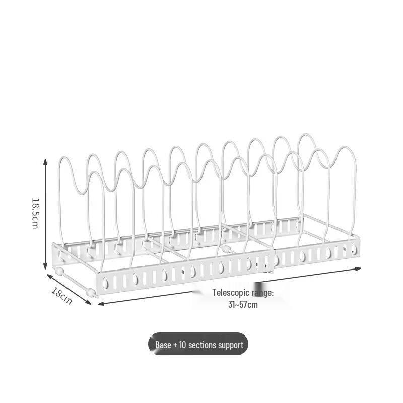 LETSFIND Retractable Pot Lid & Divider Rack