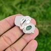 Gift For Her Natural Chrysoprase Statement Bird Adjustable Ring 925 Silver