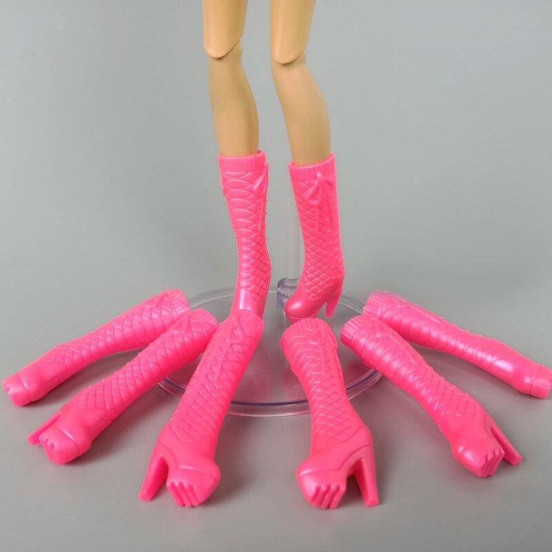 5 пар/лот, разноцветные туфли на высоком каблуке для куклы Барби, обувь для 1/6 кукол BJD, аксессуары для девочек, игрушки для игр своими руками