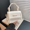 Street Casual Solid Color Shoulder Bag 2024 New Niche Hand Bag On the New Fashion Simple Messenger Small Square Bag