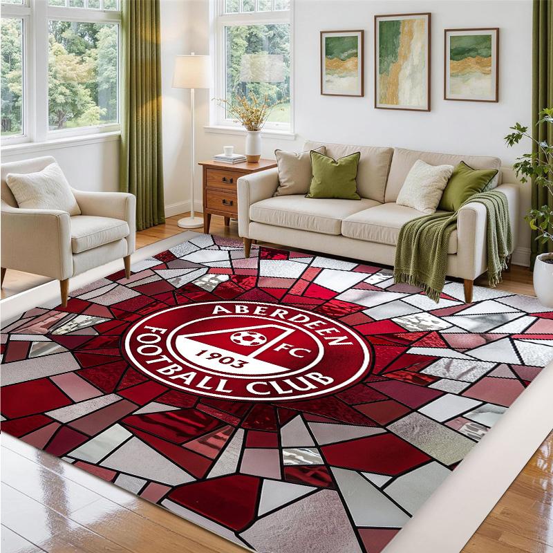 Aberdeen FC Design Crystal Velvet Rug Soft Decorative Mat for Bedroom Entrance