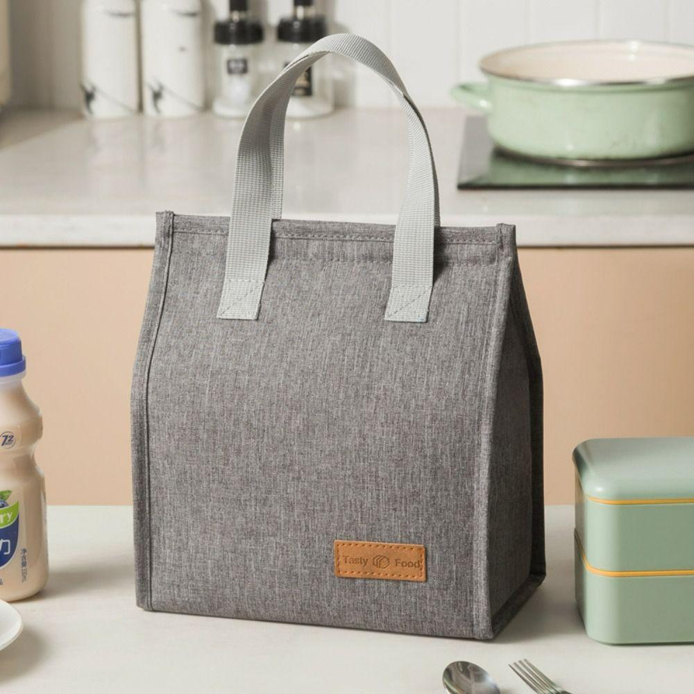 Outdoor Tote Canvas Lunch Bag Thermal Breakfast Organizer Waterproof Lunch Bag Food Hand Bags