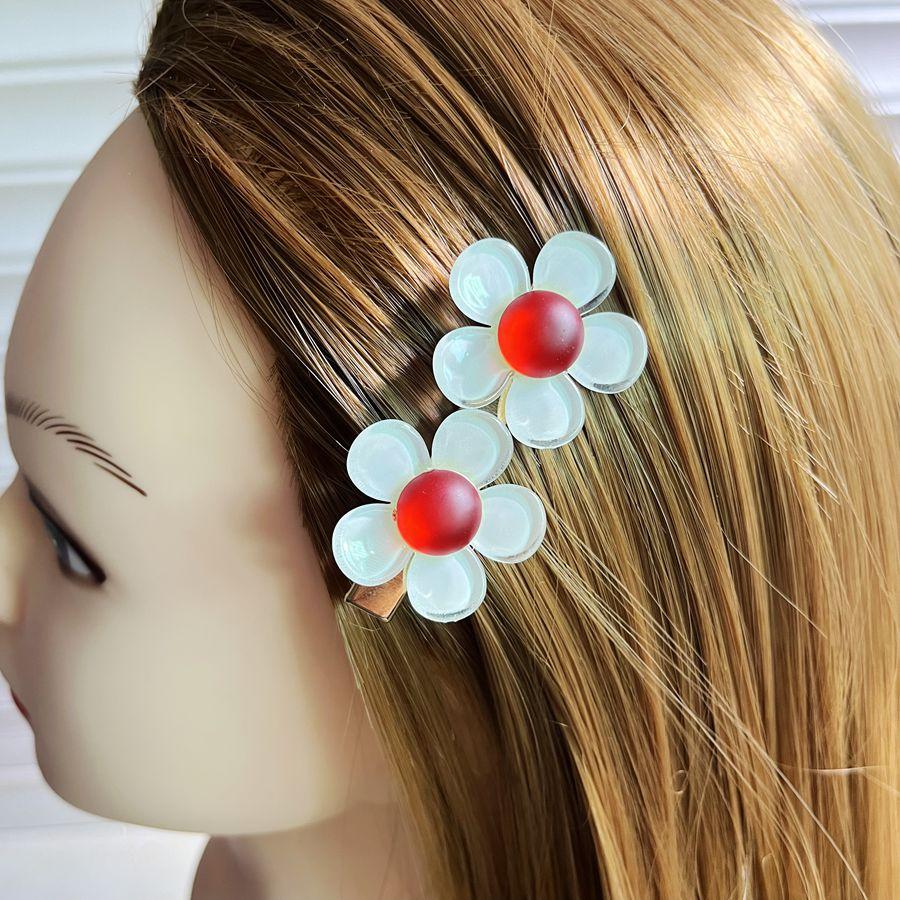 Beautiful flower resin rhinestone peacock flowing sea clip, suitable for hair accessories, wedding party decorations, hair clips