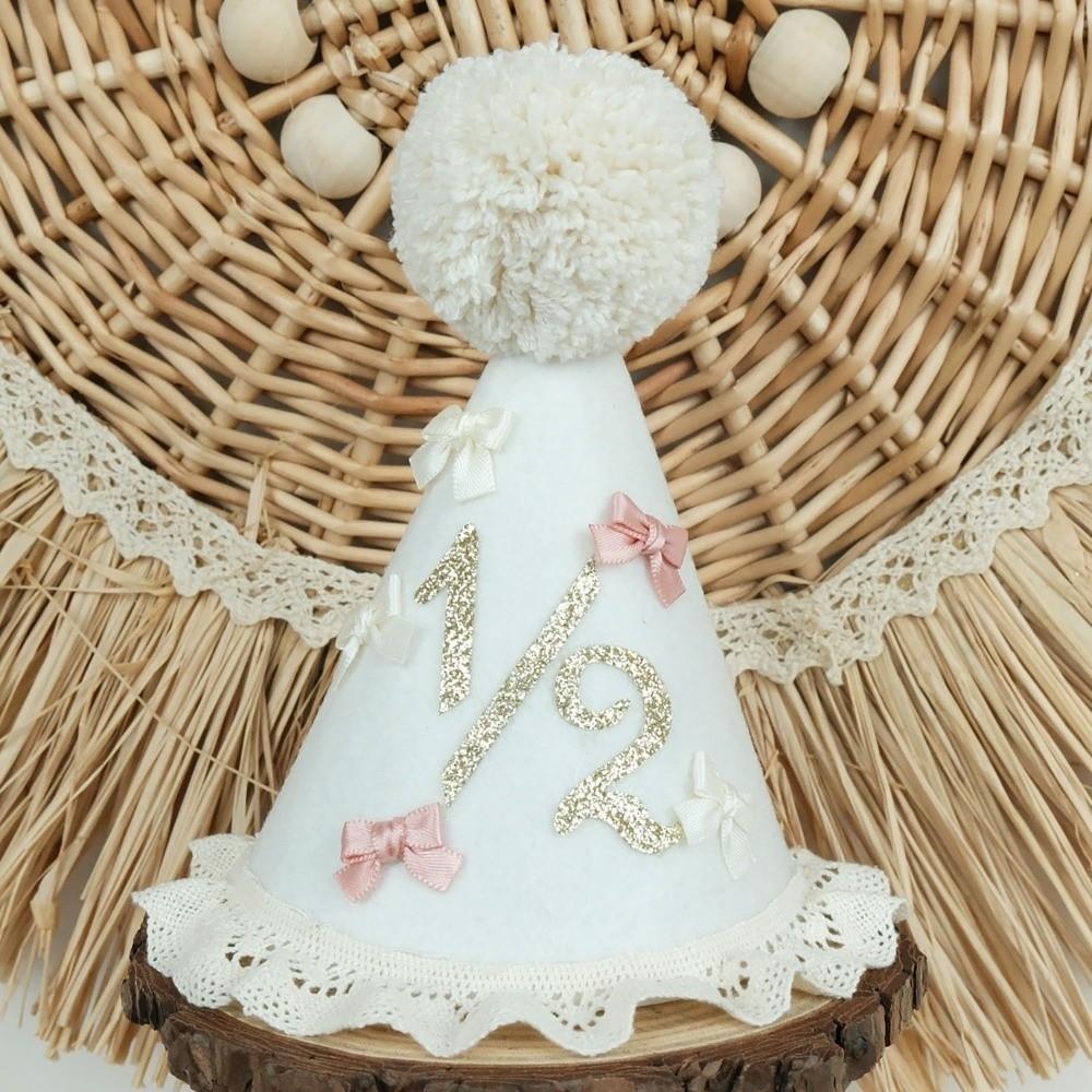 Photo Props Birthday Hat Sweet Bow Lace Ruffle Hat Princess Birthday Hat Birthday Decoration