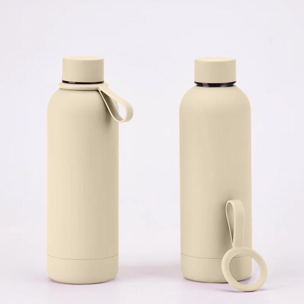 500 мл с портативной ручкой из нержавеющей стали, маленькая изолированная чашка с горлышком, портативная бутылка для воды для занятий спортом на открытом воздухе