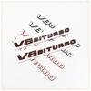 New Color Blocking Letter V8 BITURBO Emblem for Mercedes Benz AMG Car Styling Fender Sticker Chrome Black Red Accessories