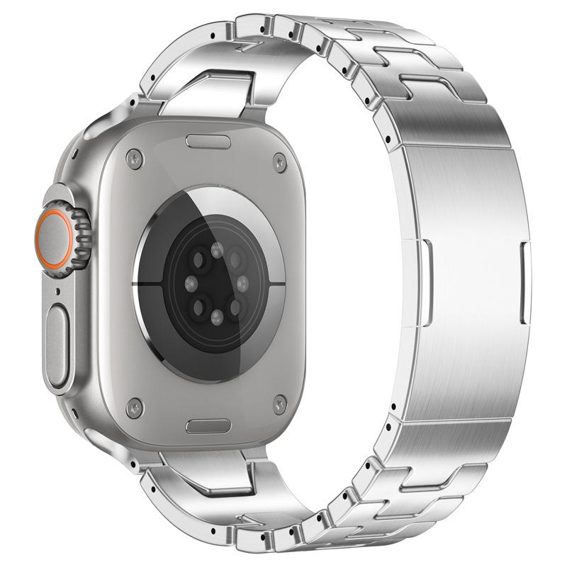 Быстросъемный стальной бизнес-браслет H-звеньев для Apple Watch Ultra 3 / Apple Watch 11