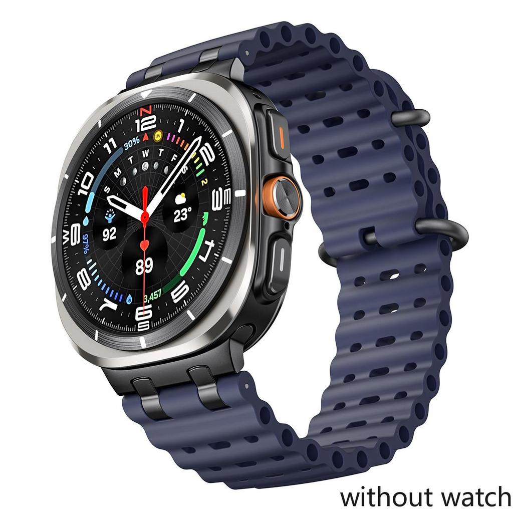 Силиконовый ремешок Ocean для Samsung Galaxy Watch 7 Ultra 47 мм Мягкий дышащий браслет Correa Для Galaxy Watch Ultra 2026 Ремешок