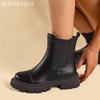 Fashion Women Flats Leather Ankle Boots Fashion New Shoes Woman 2025 Trend Winter Designer Chelsea Boots Goth Mujer Motorcycle Boots