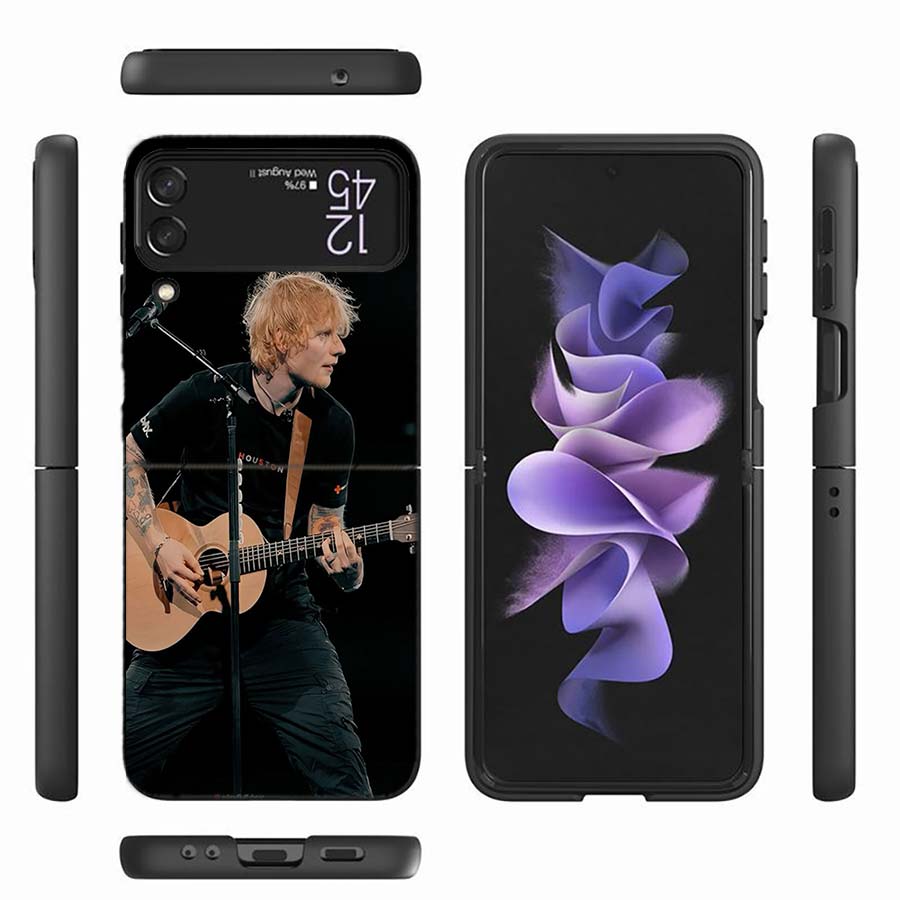 Чехол для телефона с изображением Эда Ширана для Samsung Z Flip 6 7 5G Z Flip 5 Galaxy Z Flip 3 4 5G ZFlip Ударопрочный Жесткий Чехол TPU PC Coque Ca