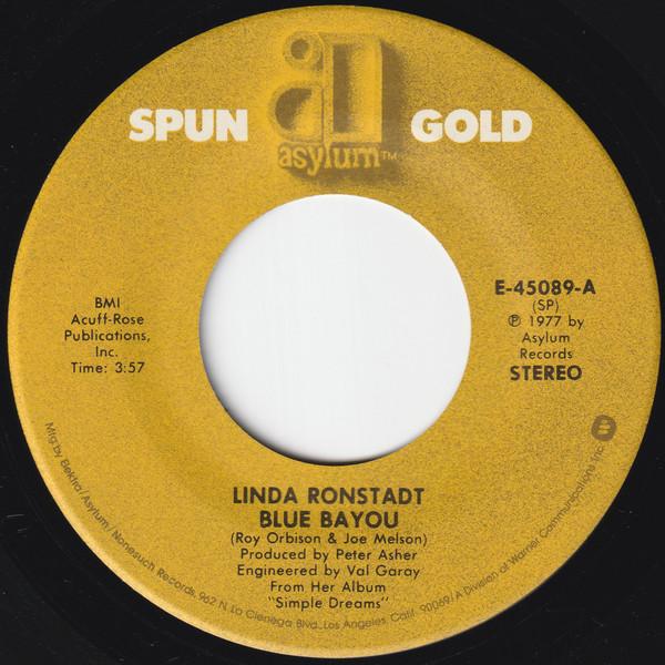 7inch Record LINDA RONSTADT - Blue Bayou / It's So Easy E45089 Asylum Records 1978 US Rock Used