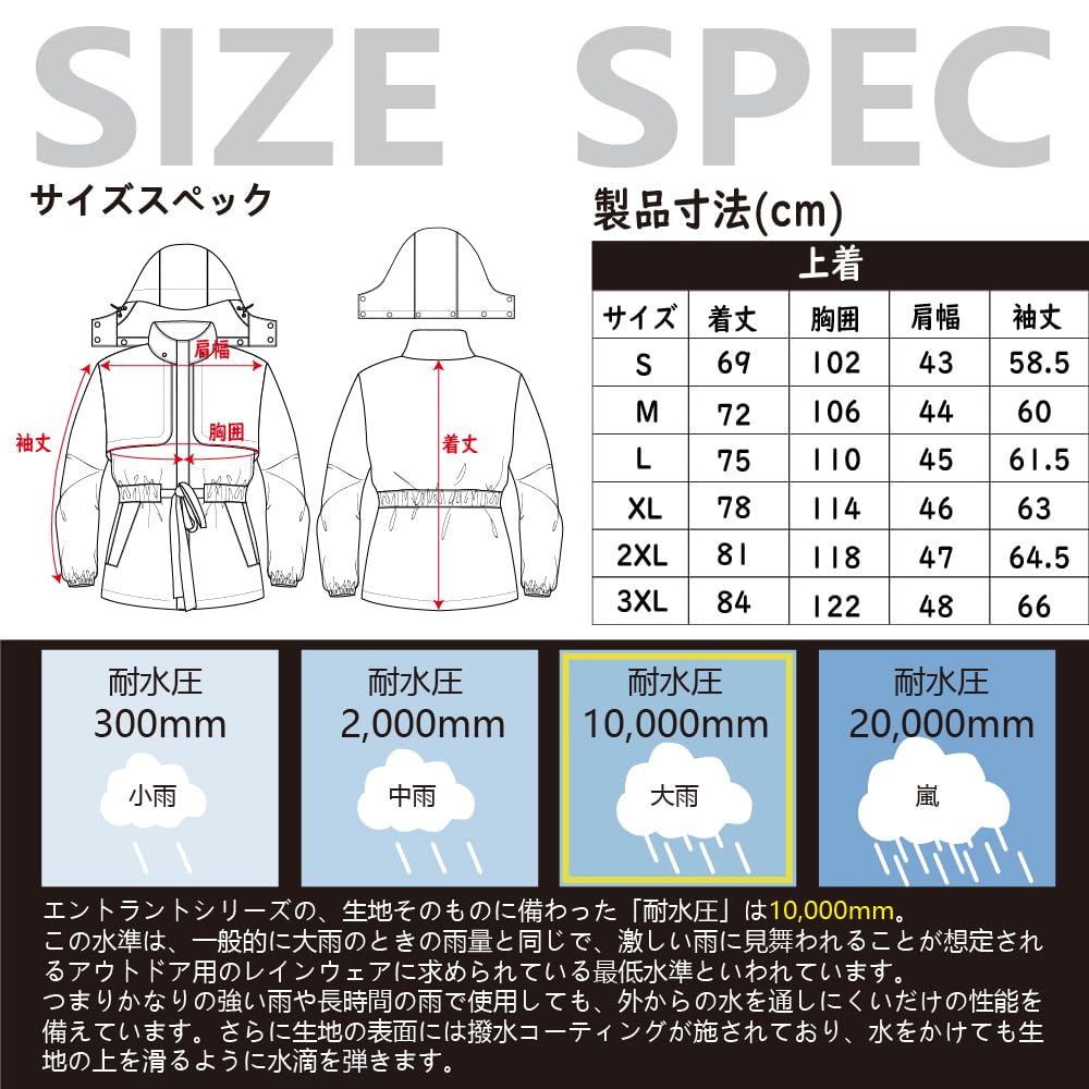 TopKylin Идеально подходит для активного отдыха и велоспорта Женский дождевик, Дождевая одежда, Ветровка, Водонепроницаемый, Дышащий, Легкий, Активный отдых, Гольф, Поездки на работу,