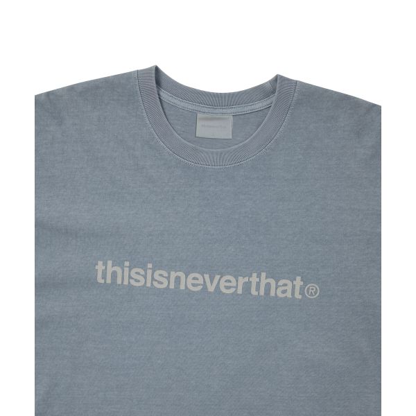 Thisisneverthat FW26 T-Logo L/S Tee Ash Blue Casual Round Neck Logo Letter Long Sleeve T-Shirt Unisex tops TN263TTSLT01ABL