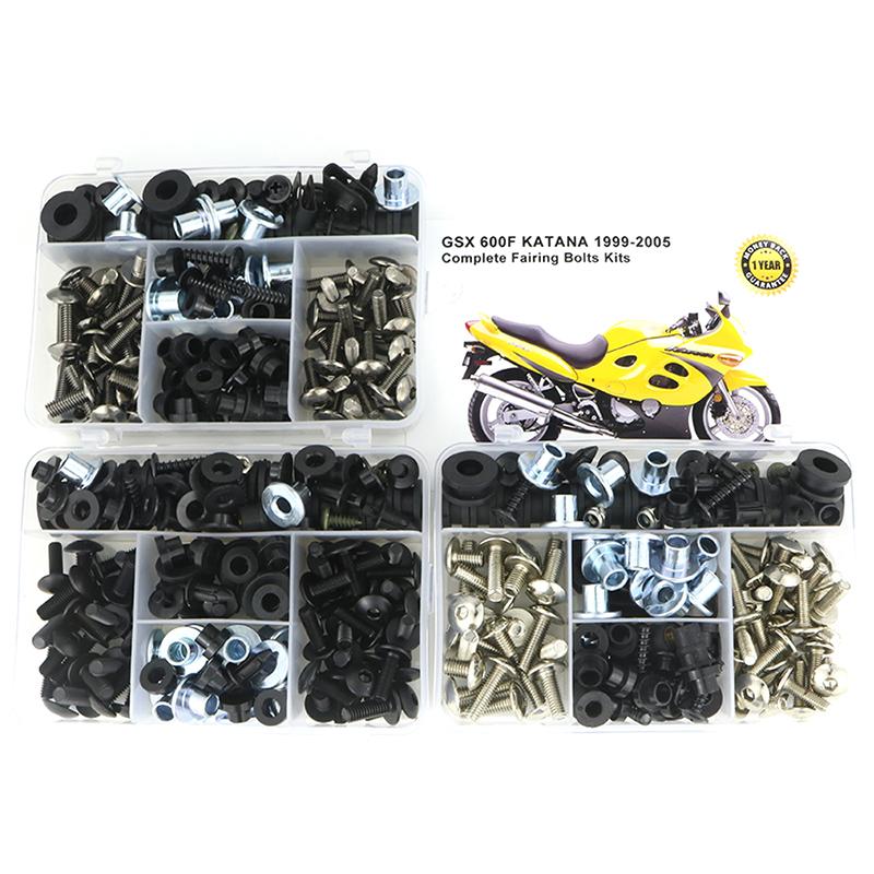 Подходит для Suzuki GSX600F KATANA 1999 2000 2001 2002 2003 2004 2005 Мотоцикла Полный Комплект Крепежа Обтекателя Болты Клипсы Винты Сталь