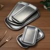 Ретро классика 304 нержавеющая сталь прямоугольная тарелка поднос для хранения кофейня барбекю обеденный сервиз тарелки и блюда обеденные тарелки