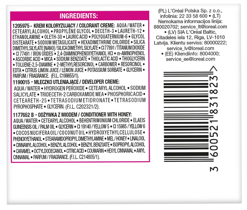 'Oréal Paris Casting Creme Gloss Semi-Permanent Hair Dye, No. 1010