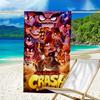 proof beach towel with a Crash Bandicoot pattern - soft,absorbent,quick-drying,machine washable - perfect for swimming,camping,bathing