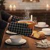 1 Pair Non-slip Kitchen Microwave Gloves Cotton Lining Heat Insulated Gloves Oven Gloves  Pot Lid