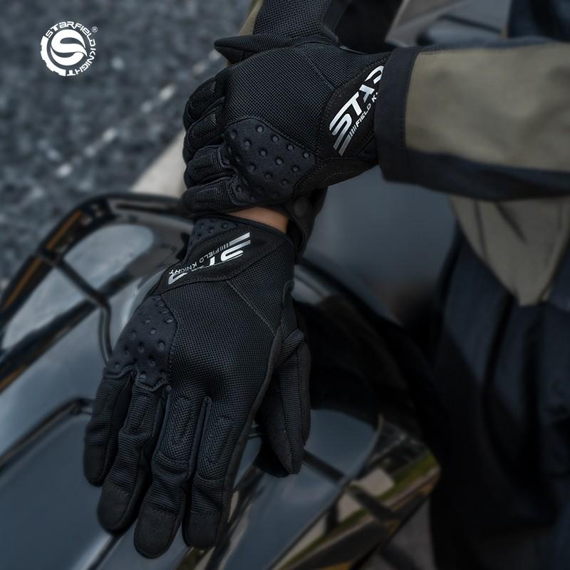 Motorcycle Gloves Men Women Breathable Mesh Touchscreen Riding Protective Gear SKG565