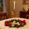 Iron Art Branch Candle Holder Vintage Metal Leaf Candlestick Home Living Room Wedding Party Tealight Candle Stand Dining Table Centerpiece Ornament