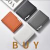Minimalist PU Leather Retro Men's Wallet Two-Fold Orange Black Grey White Coin Purse Ultra Thin Multiple Pockets Credit Card