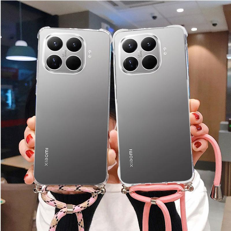 Чехол-кошелек на шею из ТПУ для Xiaomi 1T Pro 14T Pro, прозрачный противоударный, из мягкого силикона, для Xiaomi 13T 12T 11T