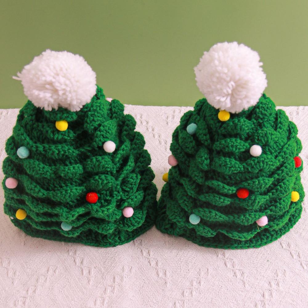 Winter Warm Christmas Tree Knitted Hat Creative Xmas Hat New Colorful Christmas Hat