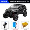 New Tracked 4x4 Car MN128 2.4G Climbing Off-road Vehicle Professional Version with LED Light Full Scale RC Model Remote Control Car Toy Boy Gift