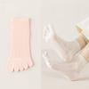 Five Finger Socks Summer Thin Cut Hollow Mesh Toe Socks Breathable and Sweat Absorbing Women's Short Tube Cotton Socks Spring and Autumn