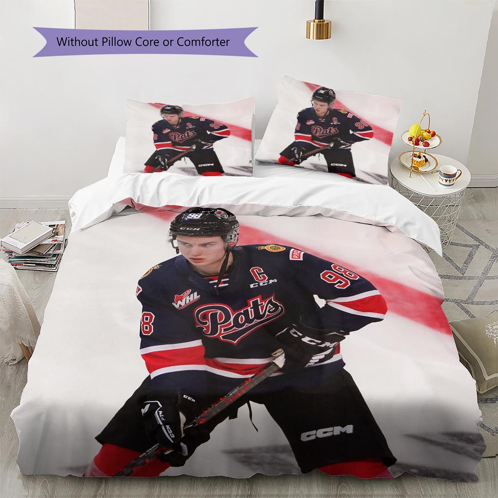 Connor Bedard Pattern Bedding Home Decoration Birthday & Festival Gift (1 * duvet cover + 2 * pillowcase, without core)