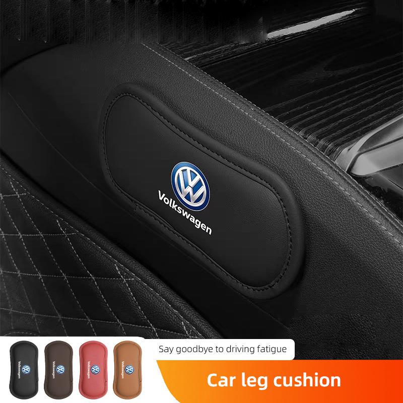 Leather Car Knee Pad Elastic Leg Cushion Armrest Pad Accessories Key For Volkswagen VW Golf Caddy T-Cross T-ROC T5 ID3Touran CC ze2