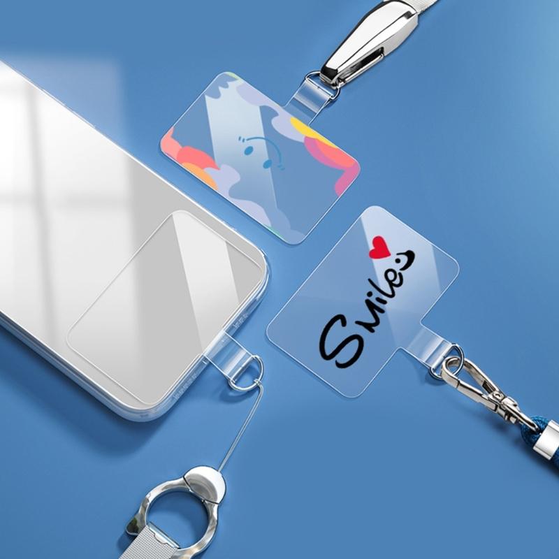Universal Cellphone Anchors Phone Lanyard Patches Pad Tether Tab for Drop Protections Phone Strap Connector with Rings