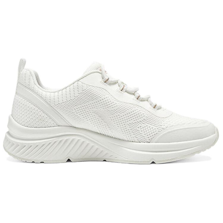 Skechers Женские белые кроссовки с поддержкой свода стопы, низкие, удобные, универсальные 117561-WHT