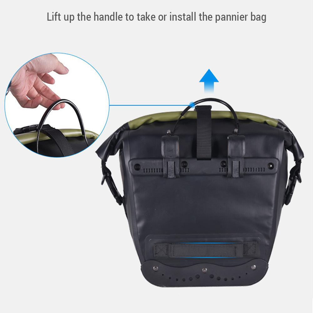 Водонепроницаемая сумка для багажника велосипеда большой емкости 25 л для езды на велосипеде