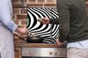 2x GLASS PROTECTIVE PLATE FOR STOVE 40x52 PATTERN