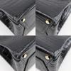 Salvatore Ferragamo Vala Handbag AQ-21 8252 2WAYShoulder black/gold Embossed Leather Women Used