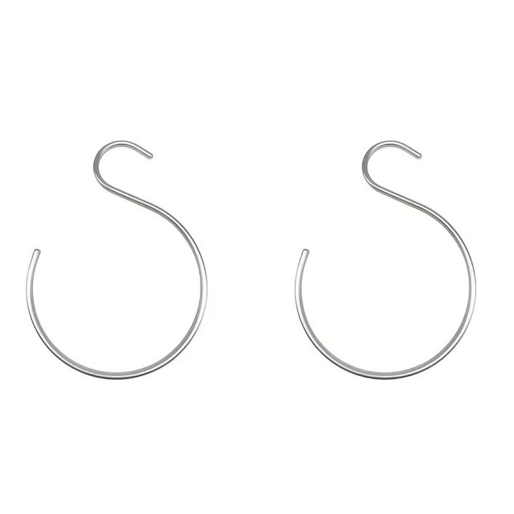 2PCS Aluminum Zinc Zinc Alloy S-Shape Hook Space-Saving Baseball Cap Hanger Closet Organization