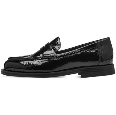 Женские слипоны Tamaris Loafer 1-1-24311-41-018 чёрные patent