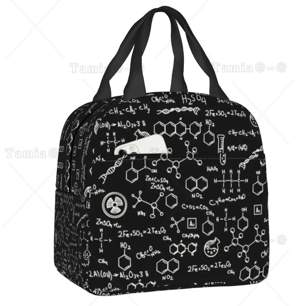 Химия Любитель Изолированная Сумка Для Обеда Для Женщин Многоразовая Научная Лабораторная Технология Термоохладитель Ланч-Бокс Для Детей Школьные