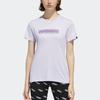 Adidas Футболка W Boxed T Letter Sports Casual Training с коротким рукавом для женщин, топы, фиолетовый FM6168