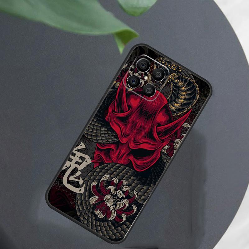 Маска Они Самурая Для Honor Magic 7 Lite 6 8 Чехол Для Honor 200 400 Pro 90 70 50 X8c X8b X9a X9b X9c X9d Win RT