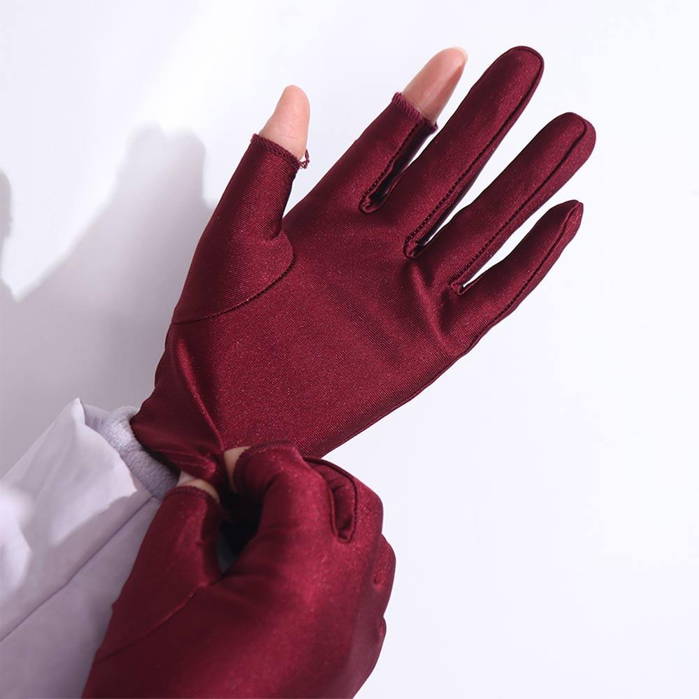1 Pair Ice Silk Thin Ice Silk Gloves Semi-finger Half Finger Gloves Driving