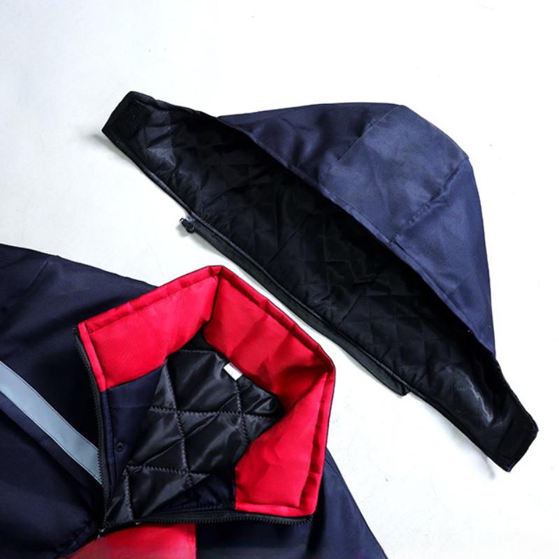 Зимняя толстая хлопковая куртка с подкладкой плюс бархатная рабочая куртка с подкладкой для хранения одежды, устойчивая к холоду, свободная хлопковая куртка для инструментов