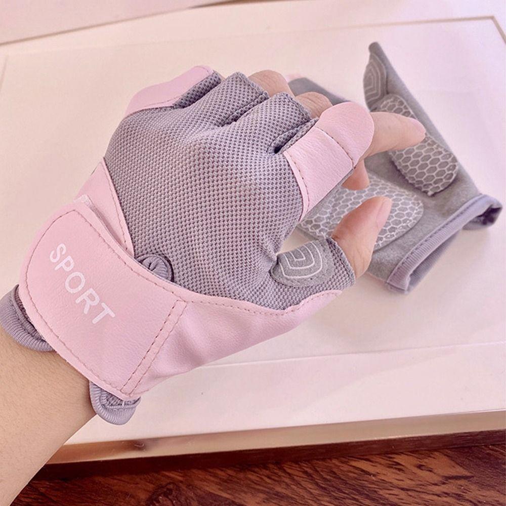 Sturdy Cycling Half Finger Gloves Nylon Split Finger Gloves Workout Gloves  Riding Equipment