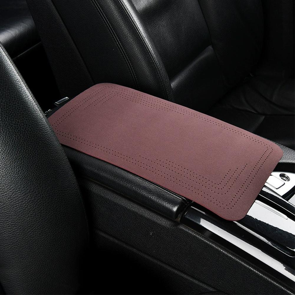 Car Suede Armrest Box Pad Car Center Armrest Box Cover Plush All Season Universal Elbow Support Pad