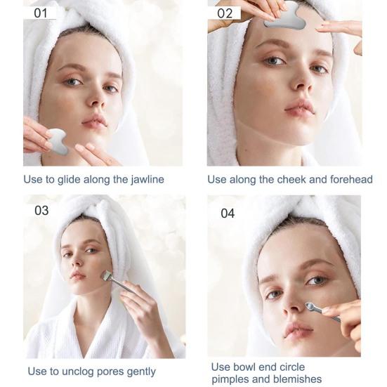 9Pcs Blackhead Remover Kit Stainless Steel Pimple Extractor Set with Storage Box Professional Acne Removal Tools Portable Pore Cleaning